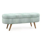 Banc de rangement ovale avec couvercle relevable