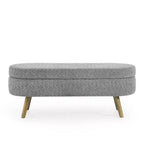 Banc de rangement ovale avec couvercle relevable