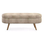 Banc de rangement ovale avec couvercle relevable