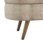 Banc de rangement ovale avec couvercle relevable
