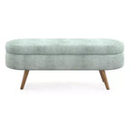 Banc de rangement ovale avec couvercle relevable