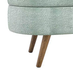 Banc de rangement ovale avec couvercle relevable