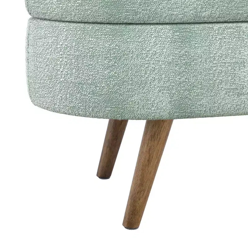 Banc de rangement ovale avec couvercle relevable