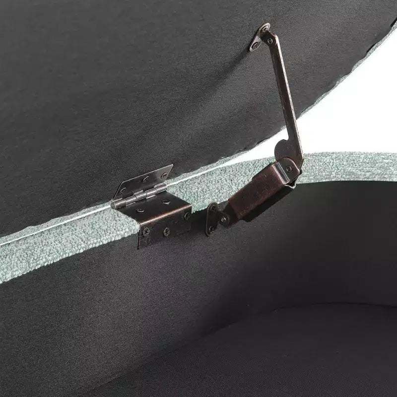 Banc de rangement ovale avec couvercle relevable