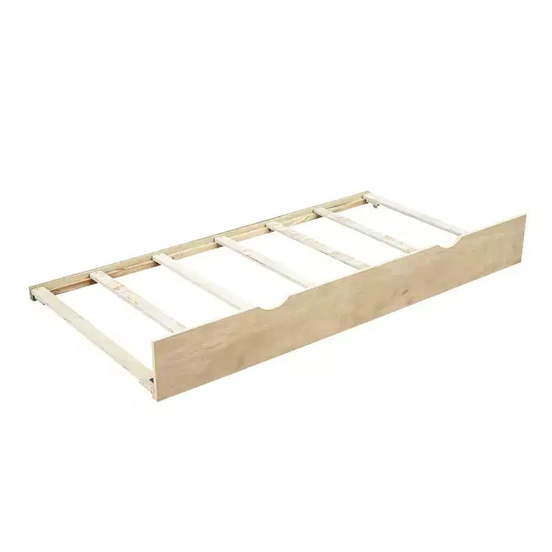 Lit de repos double avec lit gigogne, armoires de rangement et ports USB