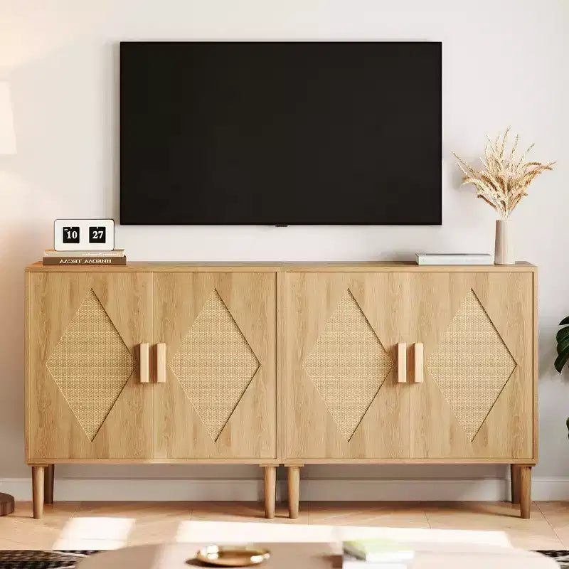Buffet bas 2 portes avec étagères réglables