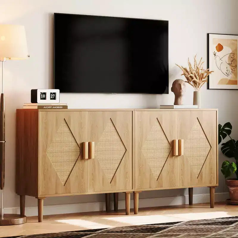 Buffet bas 2 portes avec étagères réglables