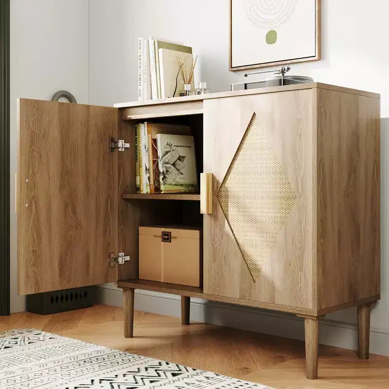 Buffet bas 2 portes avec étagères réglables