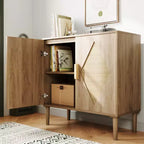 Buffet bas 2 portes avec étagères réglables