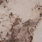 Table d'appoint carrée, effet pierre blanche et marron, 40 cm