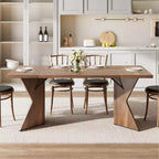 COZONY 6-Person Rectangular Dining Table, Retro Kitchen Table with Sturdy Frame, Farmhouse Dining Room Table for Family Gatherings