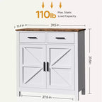 Meuble de rangement de cuisine avec 2 tiroirs et 2 portes