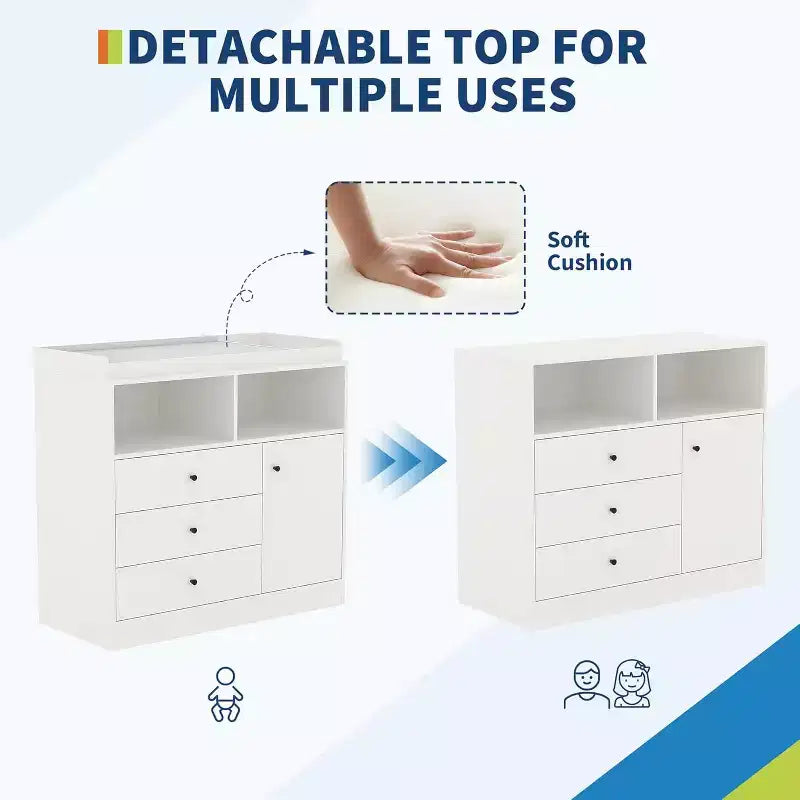 Commode bébé 3-en-1 avec table à langer