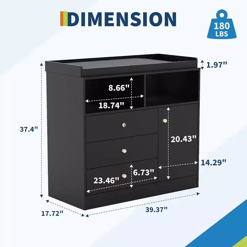 Commode bébé 3-en-1 avec table à langer