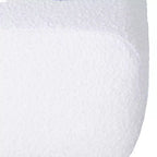 Banc Ottoman Rembourré en Boucle de 120 cm – Style Mid-Century Moderne, Ivoire