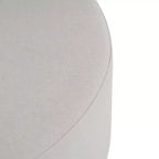 Pouf rond rembourré avec pieds en hévéa et patins antidérapants, 77,5 cm de diamètre