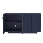 Buffet de 151,9 cm avec 4 portes ondulées et étagères réglables