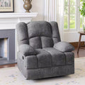 MAYEERTY Limestone Oversized Rocking Recliner Sofa for Adults, Chenille, Perfect for Living Room