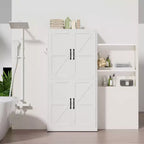 Armoire de garde-manger en acier de 162 cm avec étagères réglables et portes magnétiques