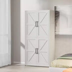 Armoire de garde-manger en acier de 162 cm avec étagères réglables et portes magnétiques