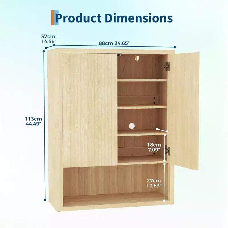 Meuble à chaussures 5 niveaux cannelé avec portes
