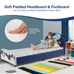 Lit plateforme double pour enfants avec motif astronaute