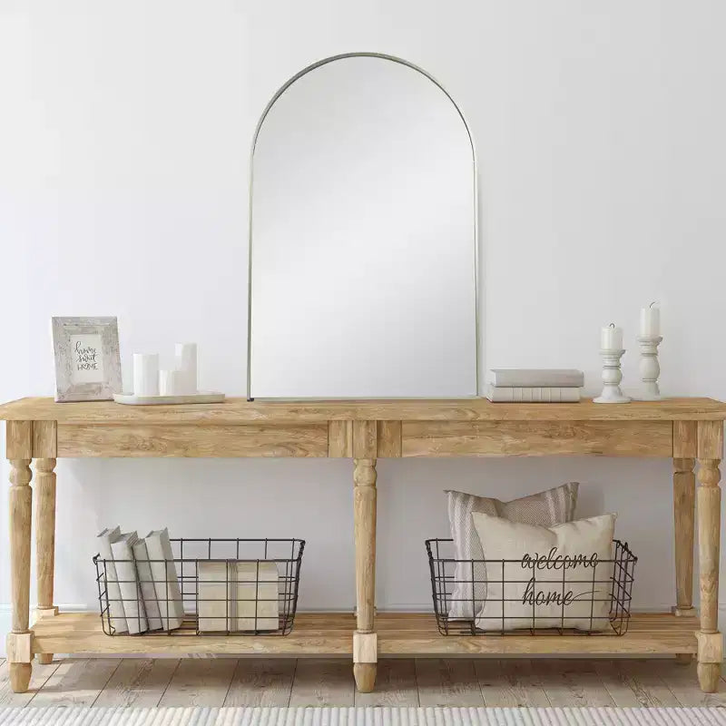 Miroir Mural Arqué Encadré Or 36"