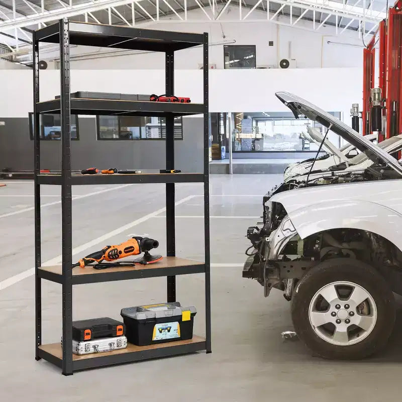 Étagère de rangement en acier robuste à 5 niveaux avec tablettes ajustables de 72 po