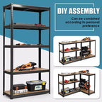 Étagère de rangement en acier robuste à 5 niveaux avec tablettes ajustables de 72 po