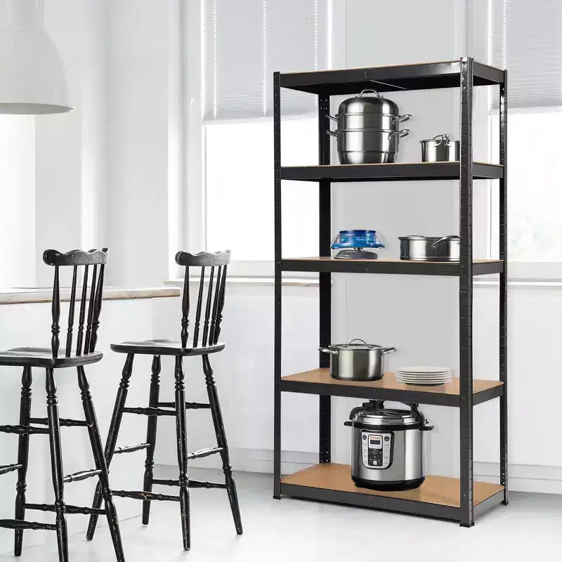 Étagère de rangement en acier robuste à 5 niveaux avec tablettes ajustables de 72 po