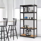 Étagère de rangement en acier robuste à 5 niveaux avec tablettes ajustables de 72 po