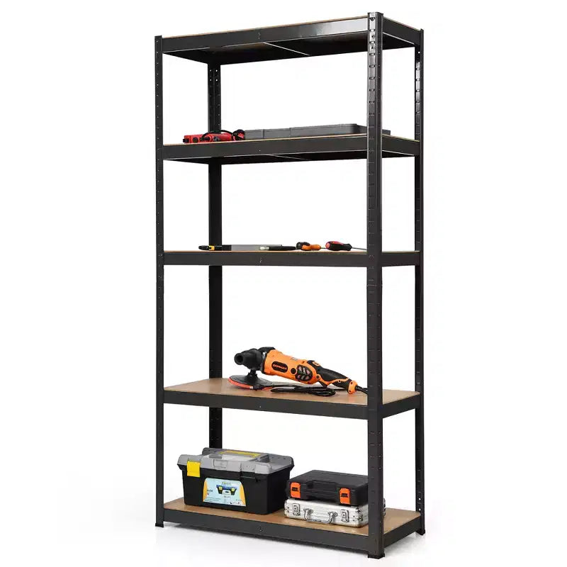 Étagère de rangement en acier robuste à 5 niveaux avec tablettes ajustables de 72 po
